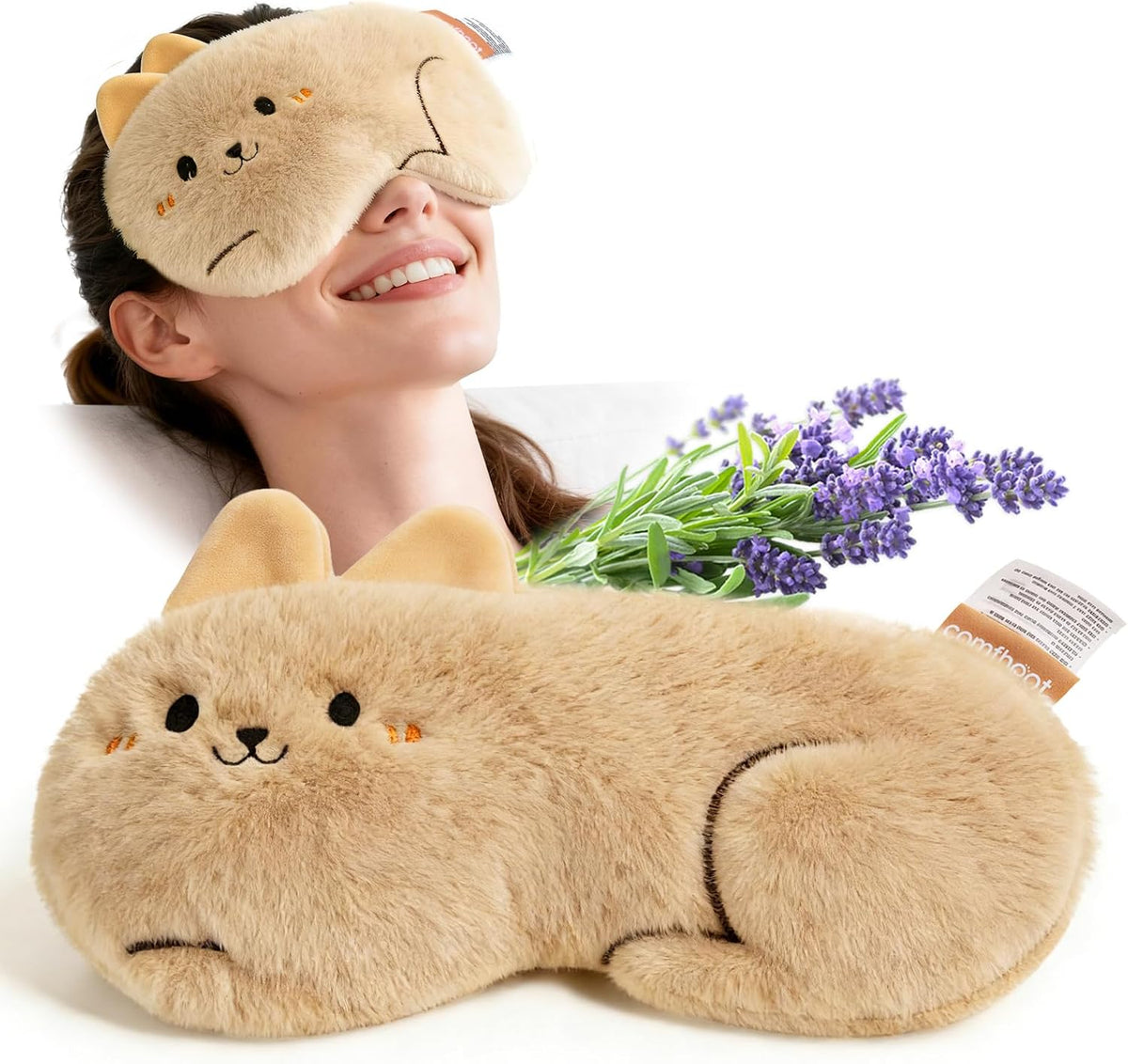Unscented Weighted Eye Pillow - Soft Plush Removable Cover