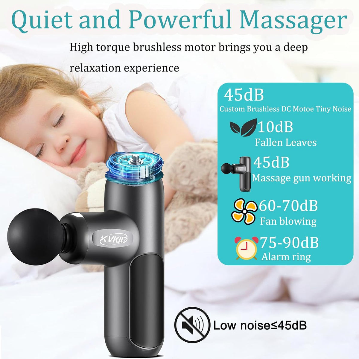 Massager Gun, Heat and Cool Muscle Massager for Back Pain Relief