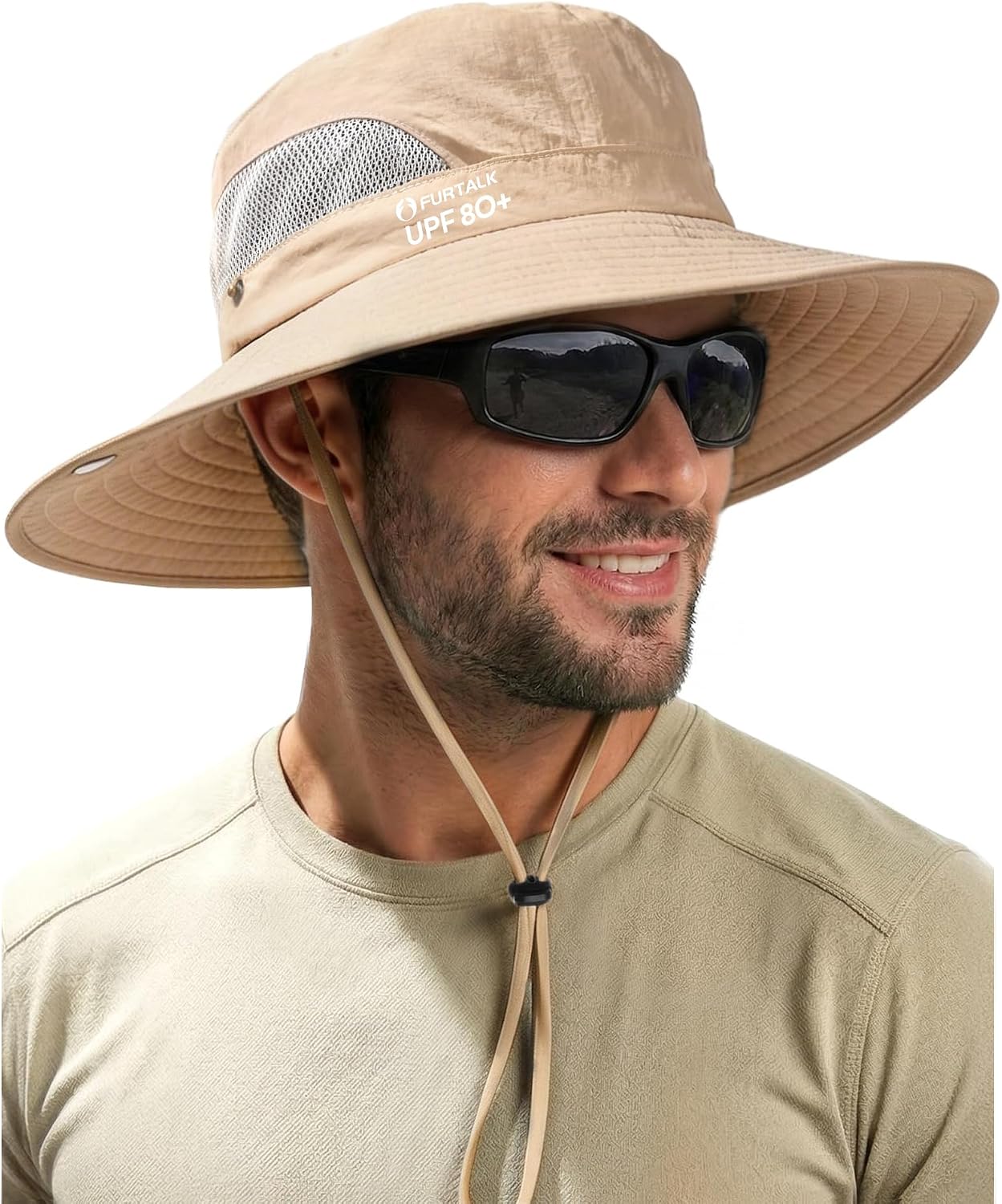 FURTALK Mens Bucket Sun Hat UPF 80+ Wide Brim Hiking Fishing Beach Outdoor Hats