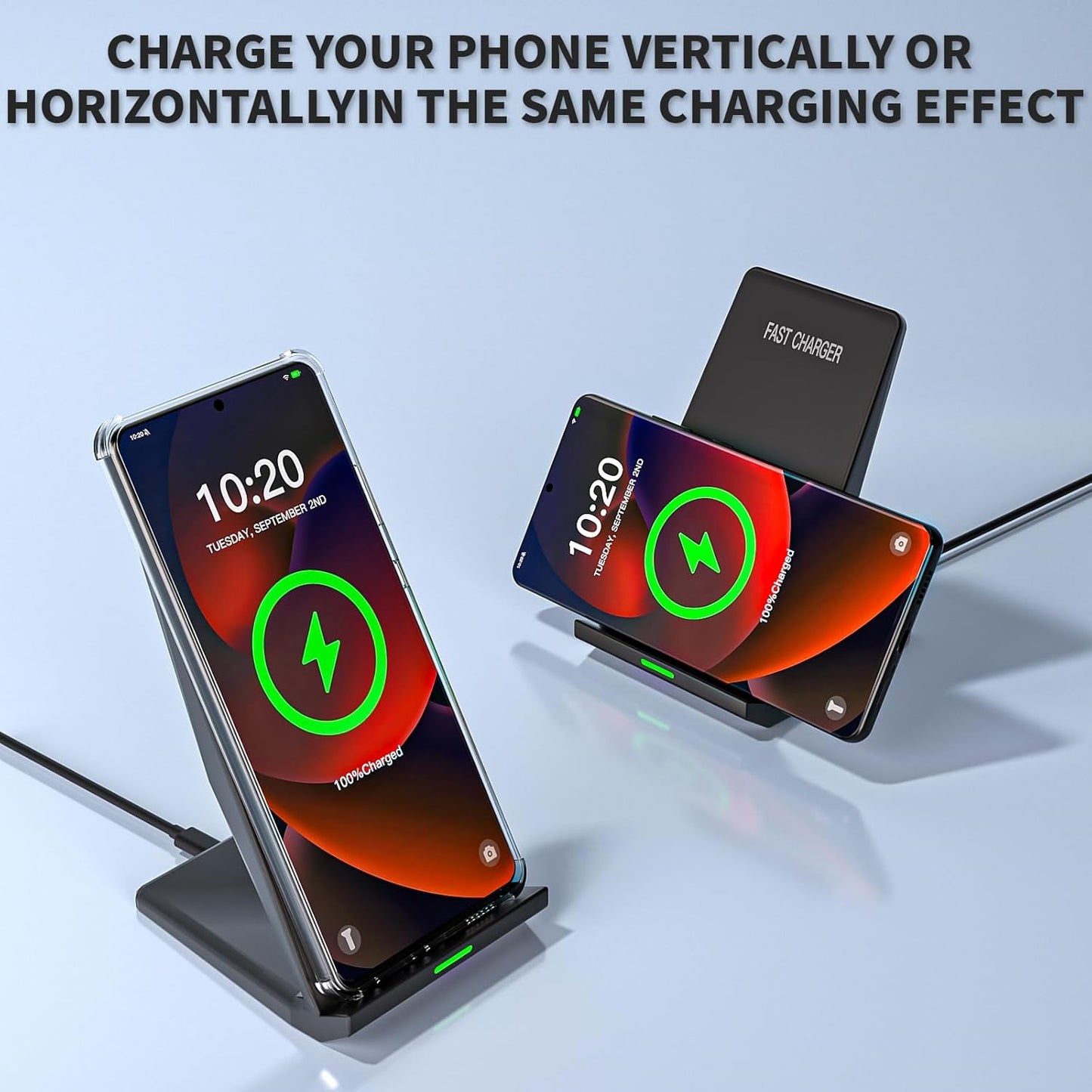 Wireless Charger Station,15W Desk Wireless Charging Stand 20W USB C Adapter for Apple iPhone 17 Pro/17/17/Air/16 Pro/16E/16 Plus/15/14/13,Samsung Galaxy S25/S24/S23/S22/Z Flip Fold/Note 20,Google etc