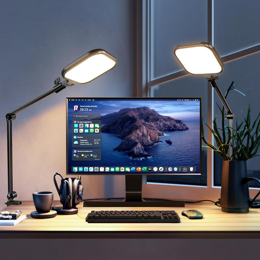 UBeesize 8" Streaming Ring Light with Adjustable Arm and Desk Clamp, 1 Pack