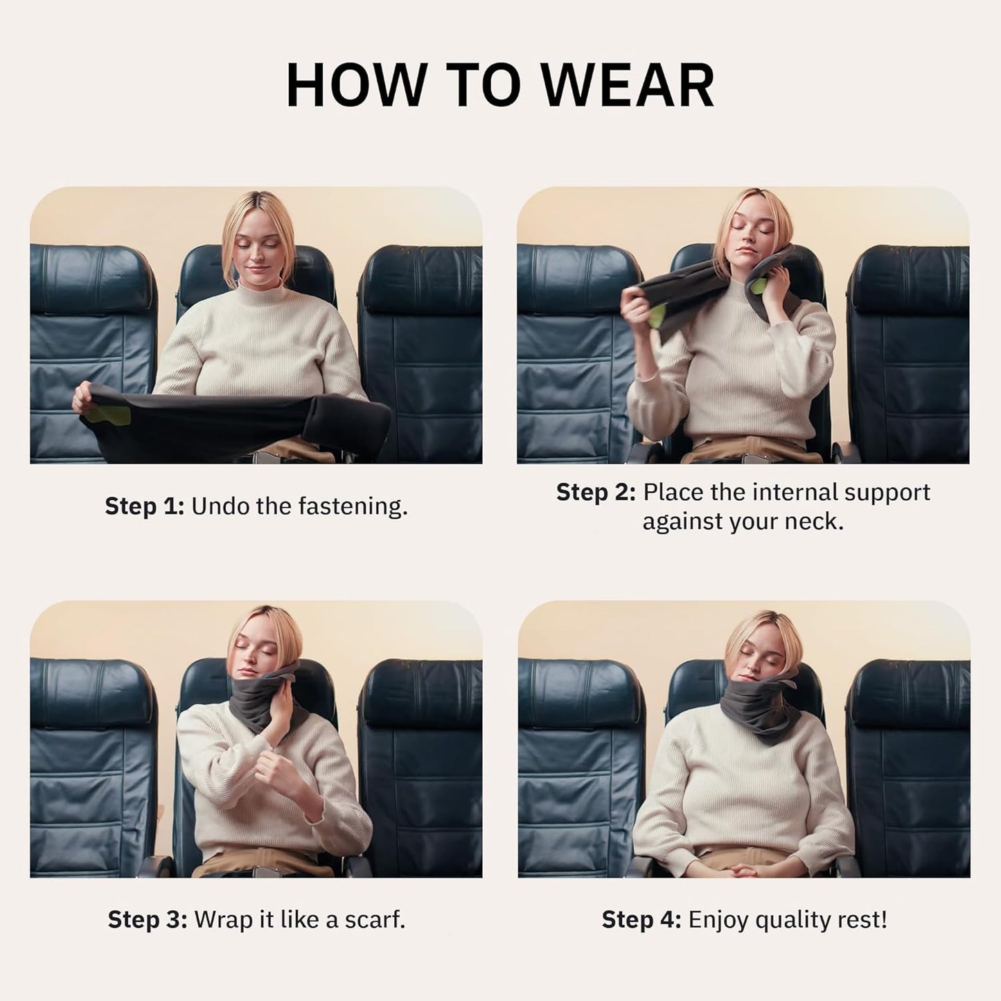 Trtl Pillow - Scientifically Proven, Super Soft Neck Support Travel Pillow for Airplanes - Lightweight and Machine Washable - Ergonomic Design for Traveling on Flights, Cars, and Trains - Grey