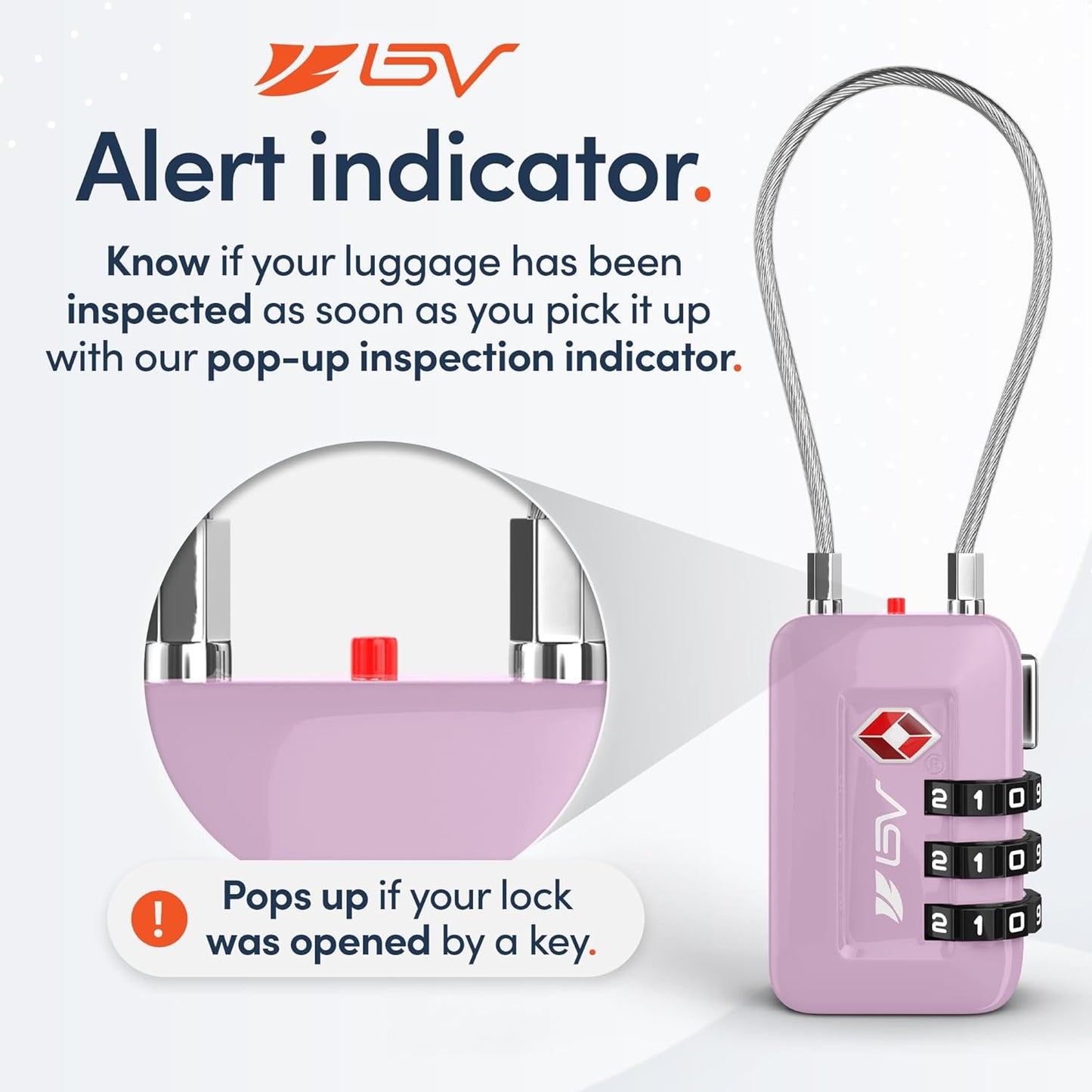 TSA Accepted Luggage Travel Lock, Set-Your-Own Combination Lock for School Gym Locker, Luggage Suitcase Baggage Locks, Filing Cabinets, Toolbox, Case (Purple, 2 Pack)
