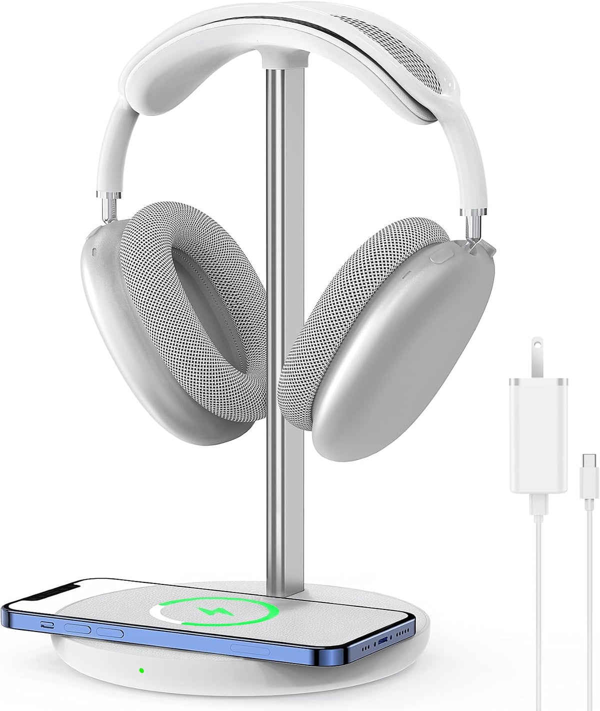 Hiwe Headphone Stand with Wireless Charger, Gaming Headset Holder for Desk