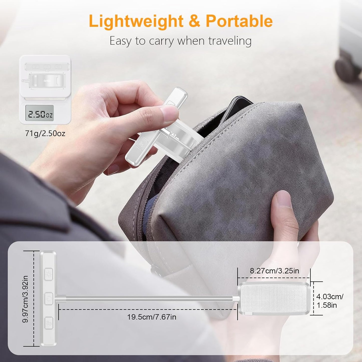 Gritin 19 LED Rechargeable Book Light for Reading in Bed with Memory Function- Eye Caring 3 Color Temperatures,Stepless Dimming Brightness,90 Hrs Runtime Clip on Light for Book Lovers-White