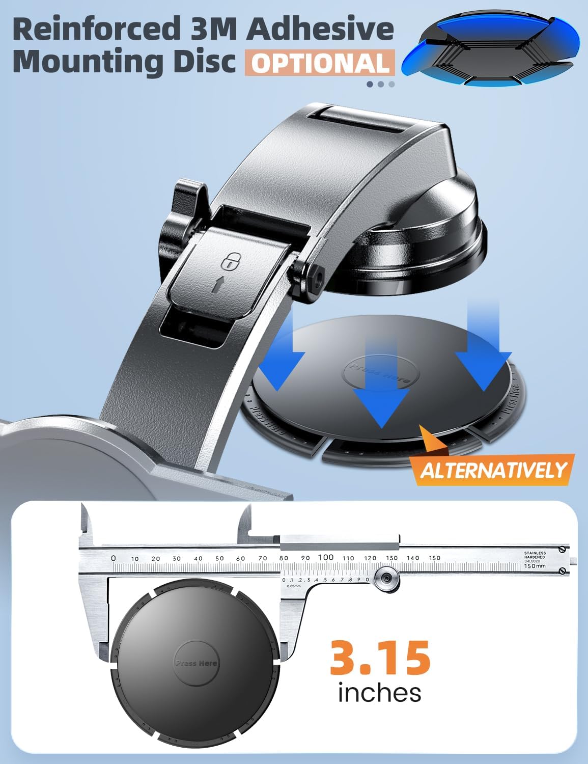 eSamcore iPad Holder for Car, Dashboard Tablet Holder for Car Suction Cup Mount with Large Clamp for All 6"-11" Apple iPad Accessory Samsung Galaxy Tab Tablet Stand