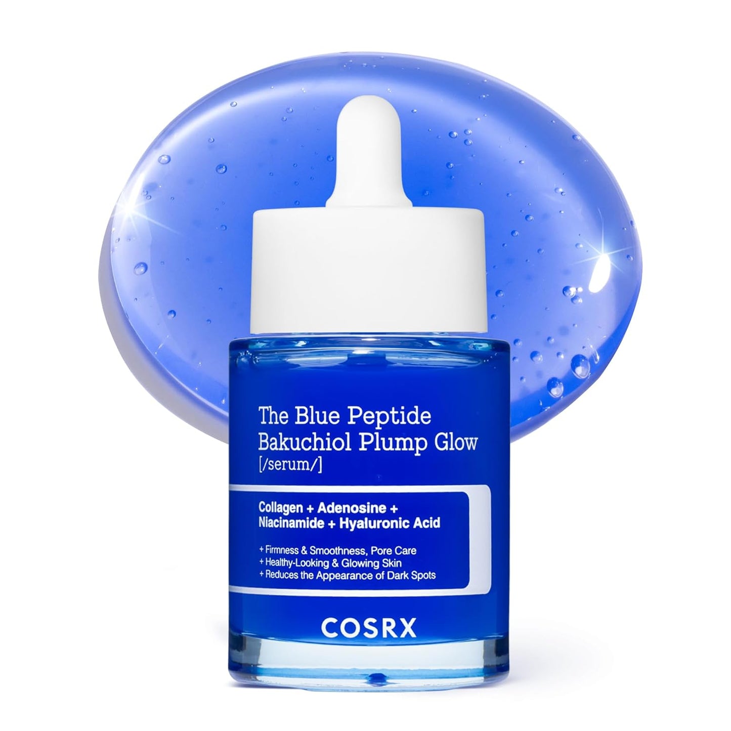 COSRX The Blue Peptide Bakuchiol Plump Glow Serum, Korean Peptide Plumping Serum for Face, GHK-Cu Copper Peptides with Bakuchiol, Anti-aging & Skin Firming Care, Korean Skin Care, 1.69 Fl Oz