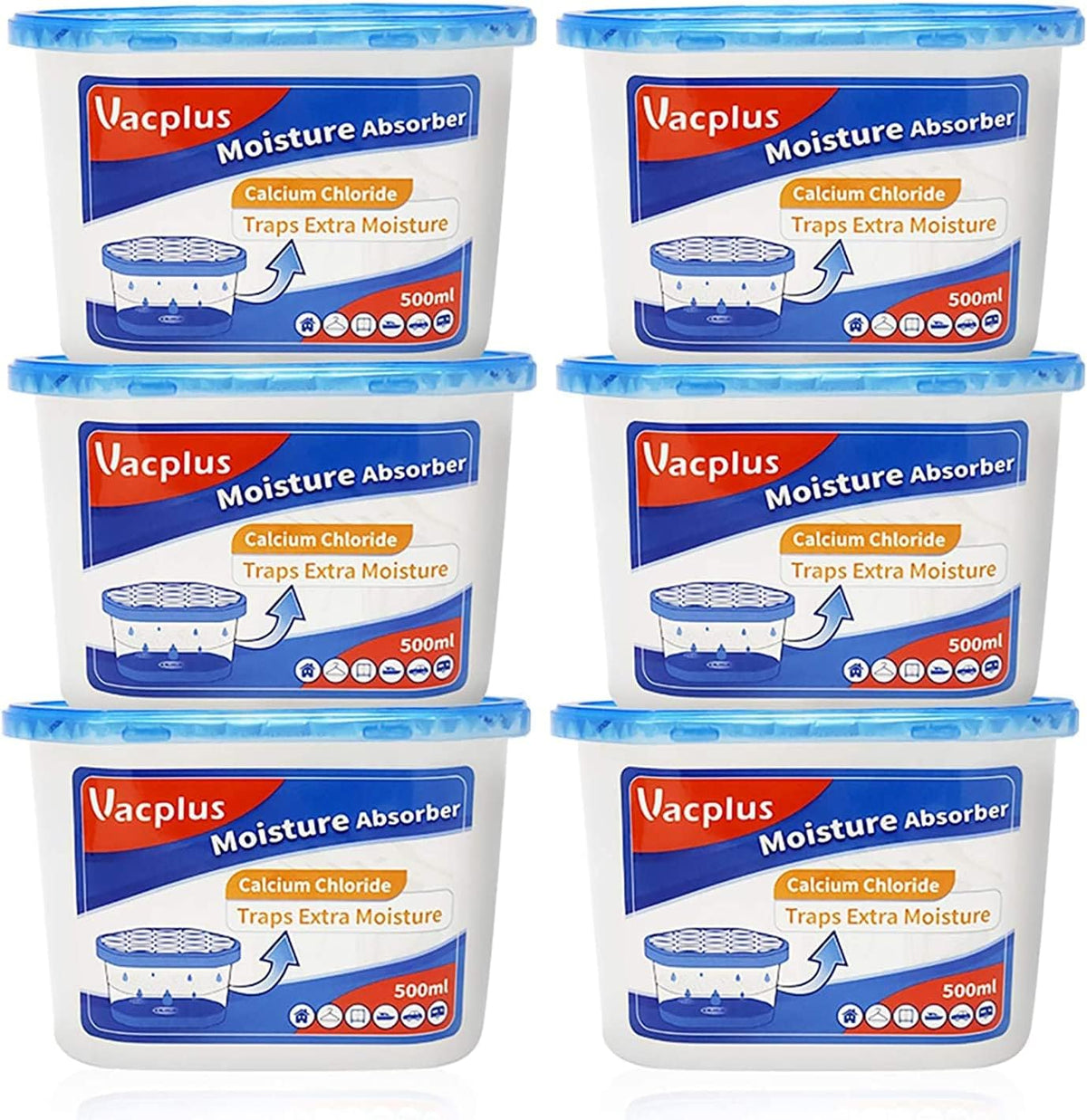 Vacplus Moisture Absorber, 16.0 OZ, Strong Absorption, Activated Charcoal
