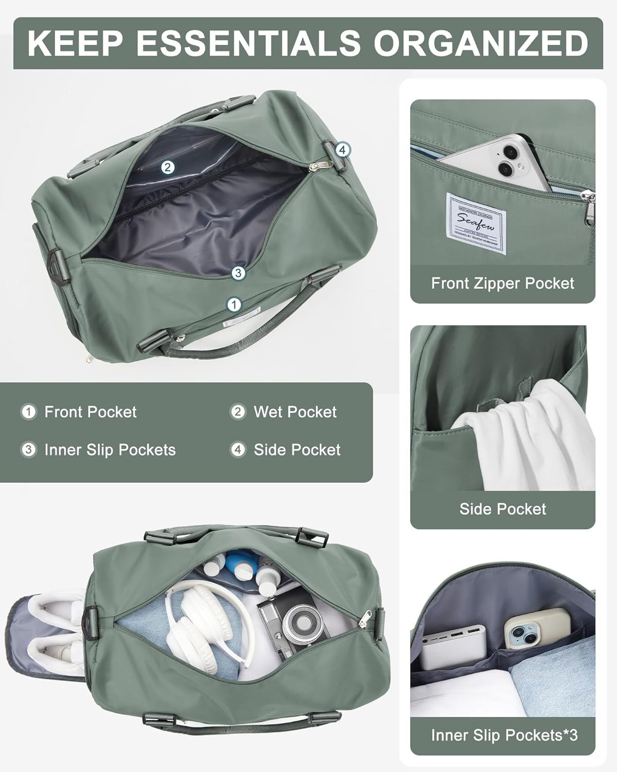 Gym Bag Womens Mens with Shoes Compartment and Wet Pocket Travel Duffel Bag for Women for Plane Sport Gym Tote Bags Swimming Yoga Waterproof Weekend Overnight Carry on Bag Hospital Holdalls