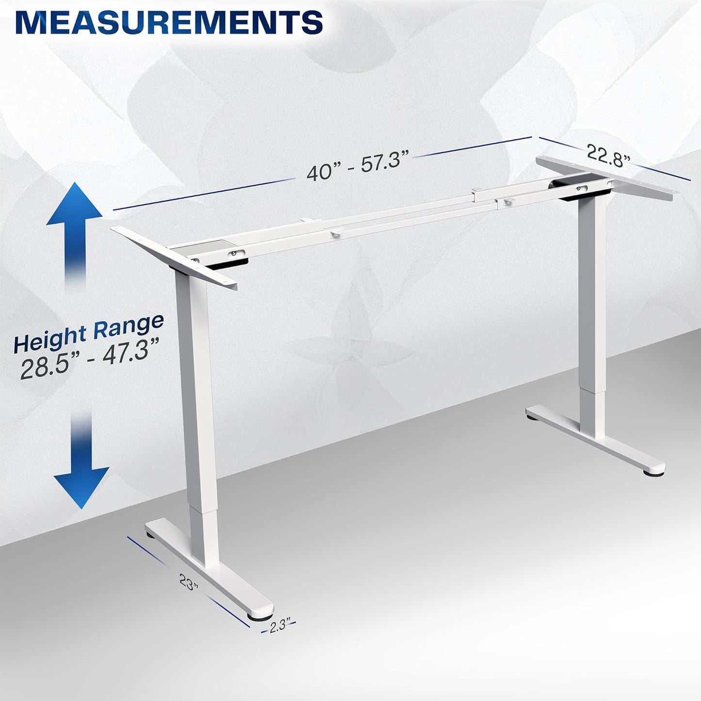 VIVO Heavy Duty Dual Motor Electric Sit Stand Desk Frame, 220 lbs Capacity, Fits up to 77 x 43 inch Tops, Memory Controller Height Adjustable Frame Only, White, DESK-E-200W
