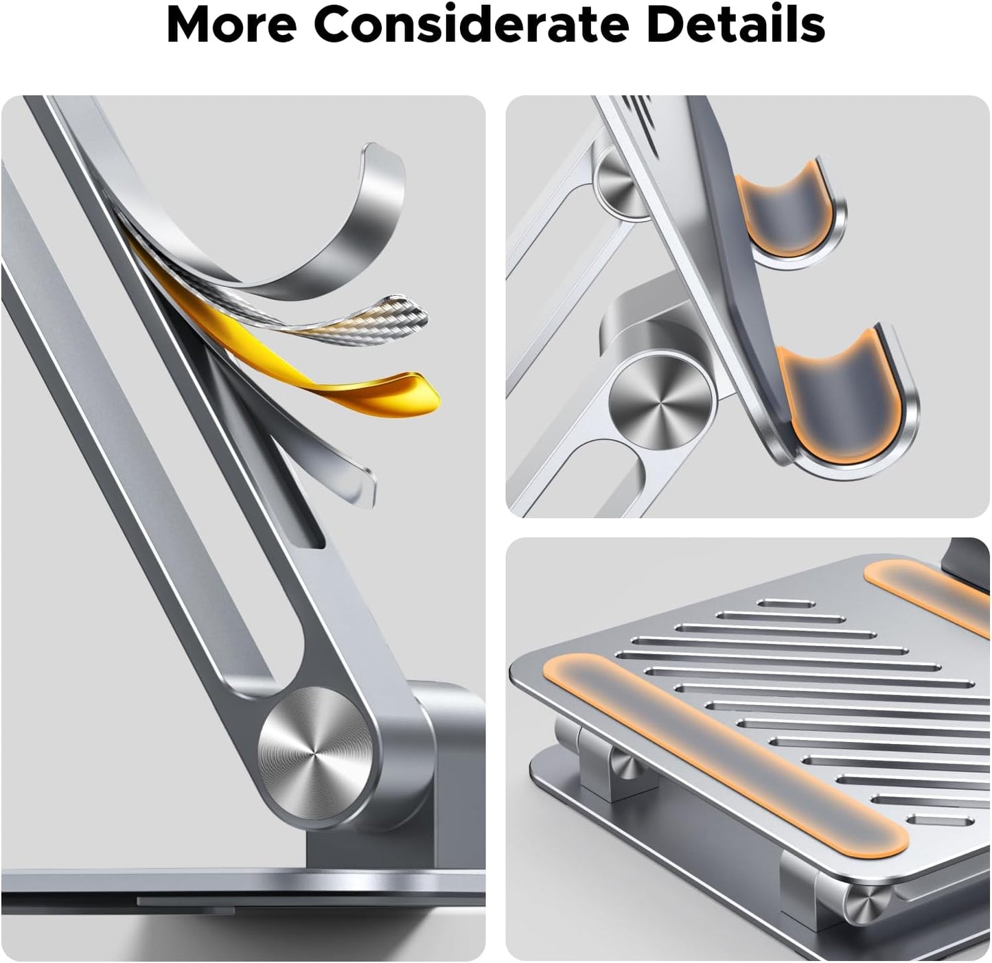 UGREEN Tablet Stand Holder for Desk Dual Rod Support Aluminum Tablet Holder Adjustable Multi-Angle Home Office Accessories Compatible with iPad Pro 13 12 11 10.5 Air Mini 5 4 3 2 Phone E-Reader Silver