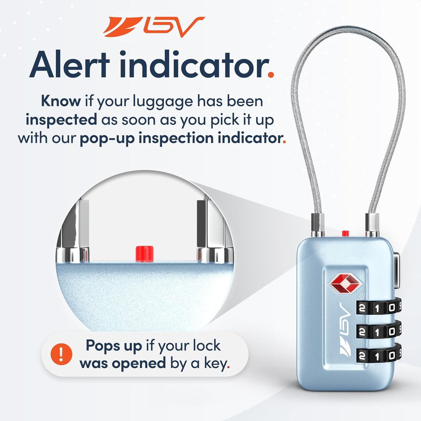 TSA Accepted Luggage Travel Lock, Set-Your-Own Combination Lock for School Gym Locker, Luggage Suitcase Baggage Locks, Filing Cabinets, Toolbox, Case Arctic Blue, 2 Pack (Limited Edition)