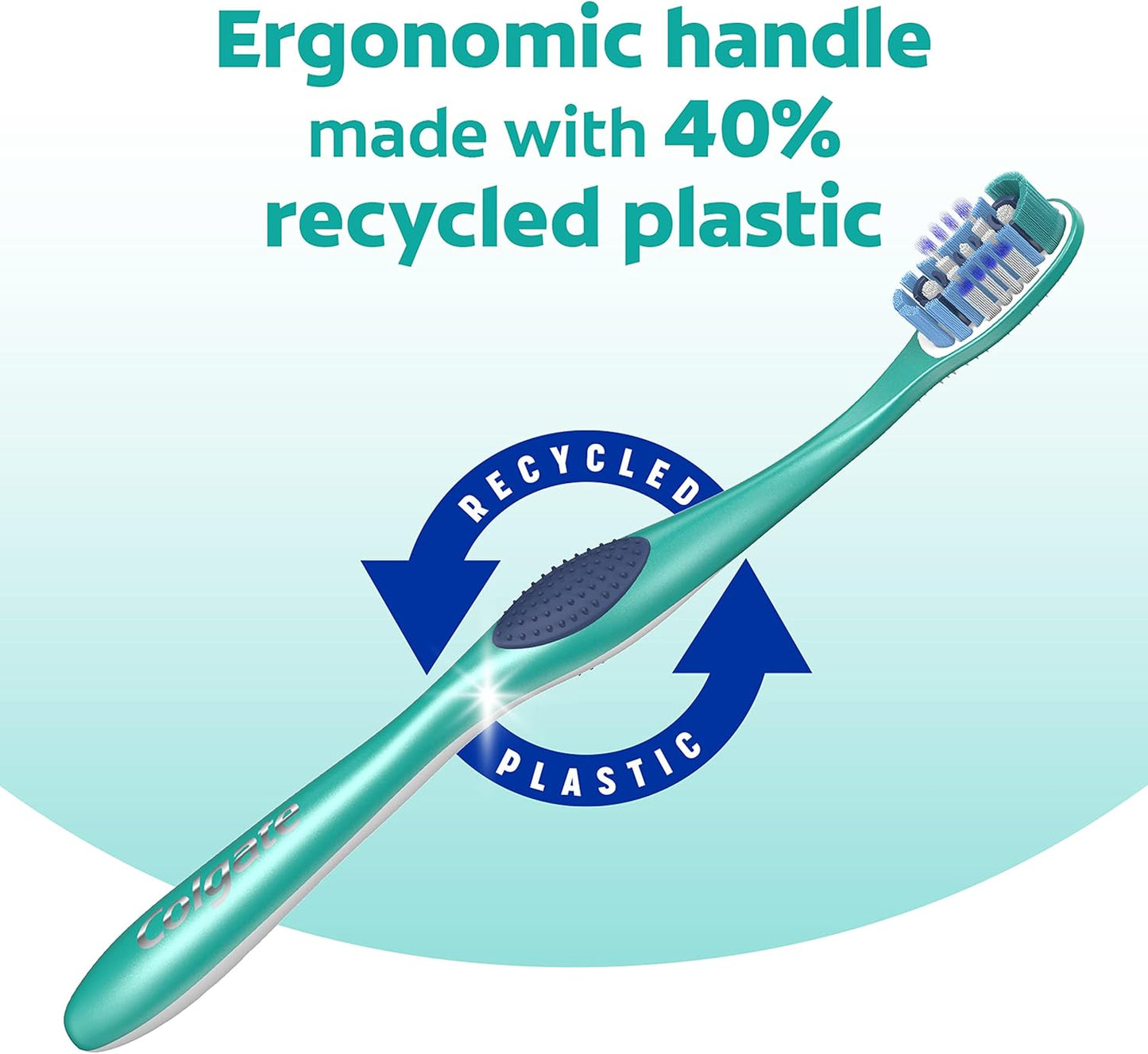 Colgate 360 Deep Clean Soft Toothbrush for 4 in 1 Bacterial Removal, Features Floss Tip Bristles and Tongue Cleaner, 4 Count