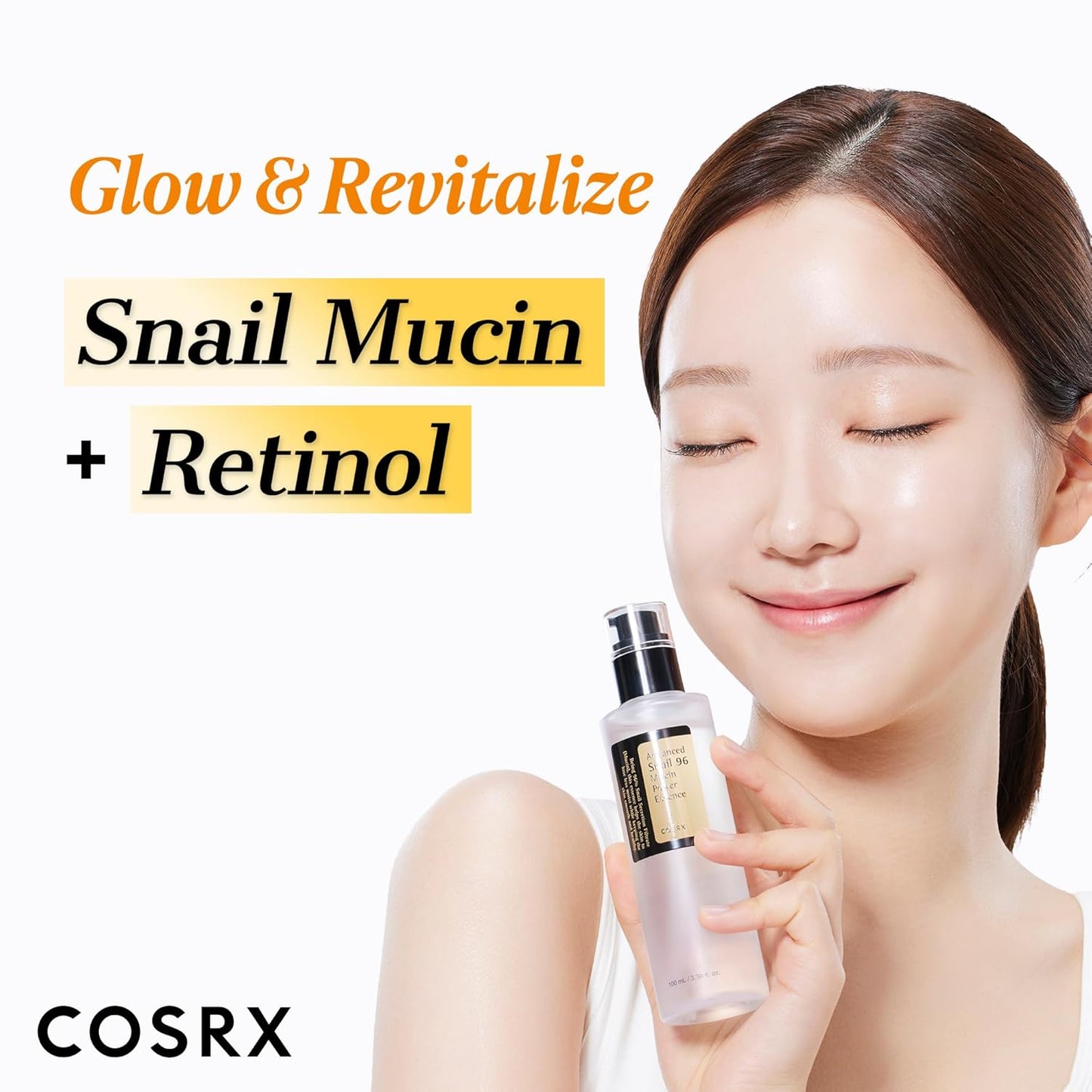 COSRX Snail 96% Mucin Power Essence 2ea & Retinol 0.1% Cream Mini Sample 1ea, Glass Skin Starter Set, Amazon Exclusive, Daily Hydrating & Firming Korean Skin Care Kit, Gift Set