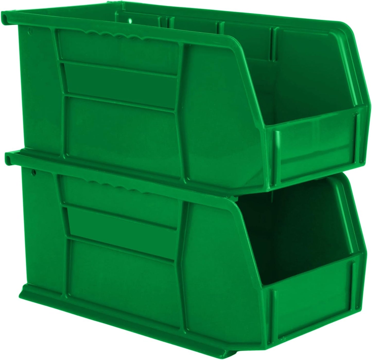 HE HUDSON EXCHANGE 11" x 5.5" x 5" Plastic Stackable Storage Bin, Green