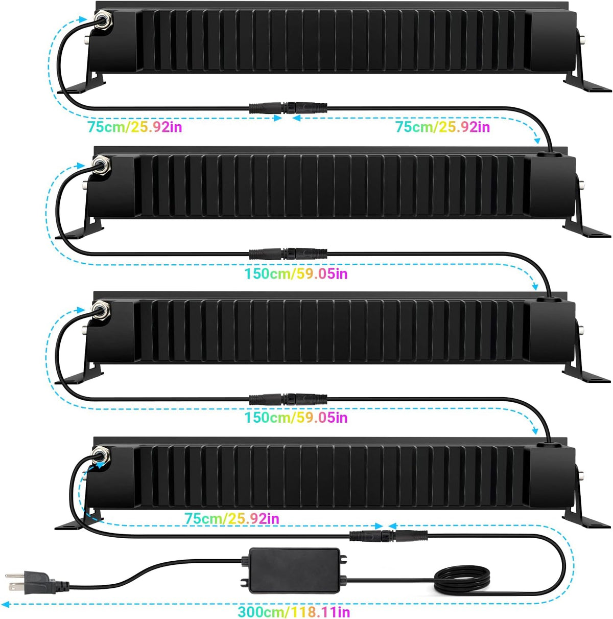 LED Stage Wash Light Bar 4Pack