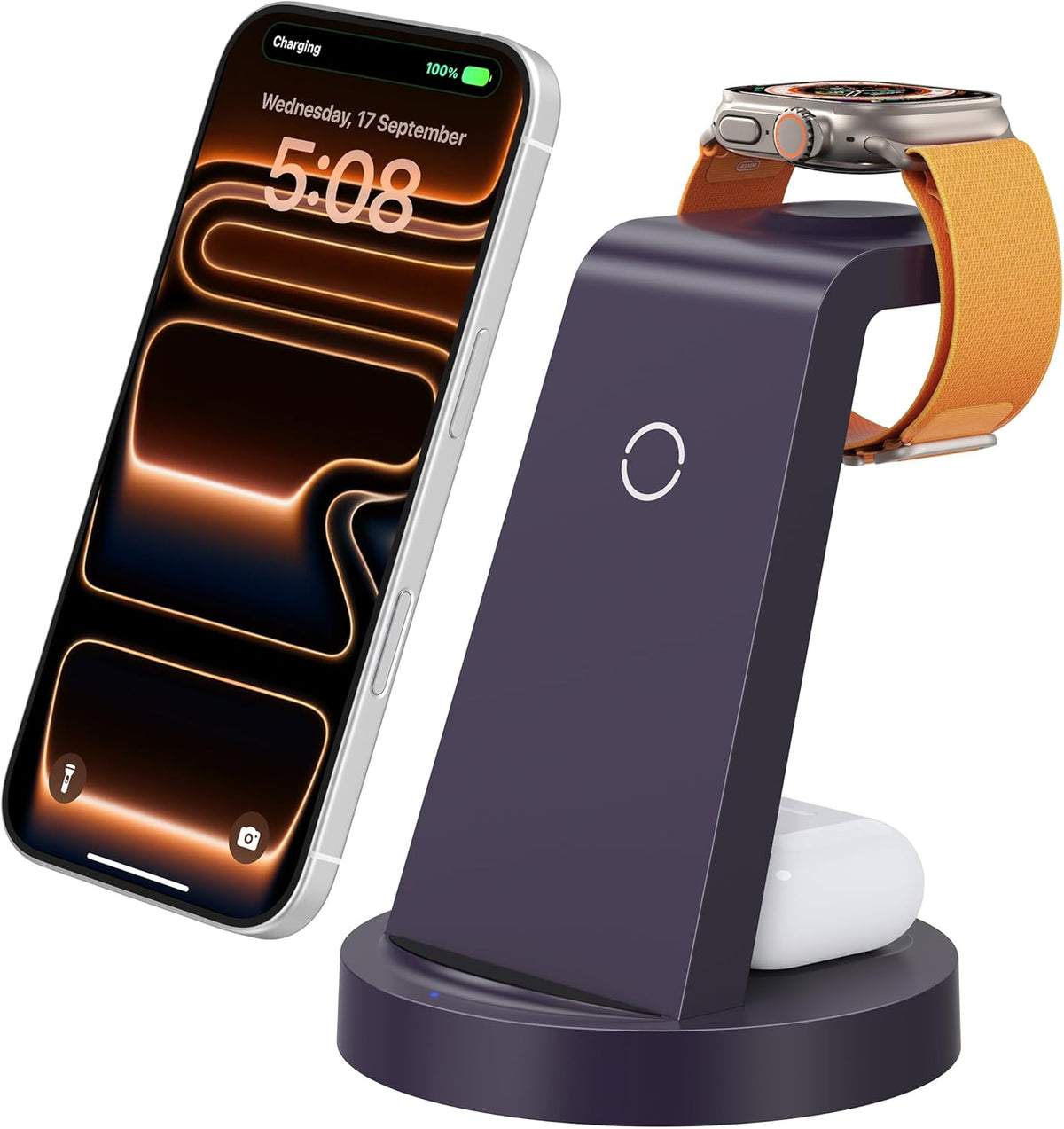 Anlmz 3 in 1 Charging Station - Wireless Charger for Apple Multiple Devices