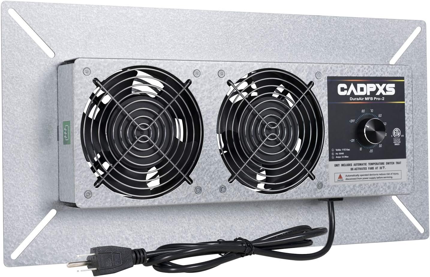 CADPXS Crawlspace Ventilation Fan, Crawlspace Fan Vent with Humidistat, Dehumidistat & Freeze Protection Thermostat, for Crawl Spaces/Basement/Garage/Attic/Hydroponics Grow Tents (220 CFM Air Out)