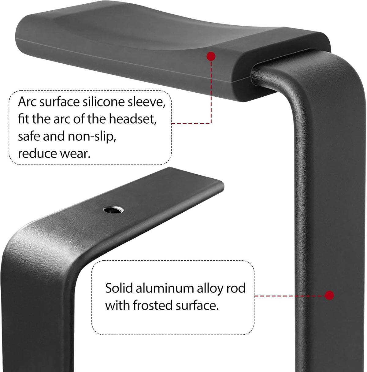 GEVO Headphone Stand for Desk - Wooden Headset Stand for Desk - Wooden Headphone Holder with Airpods Max and More