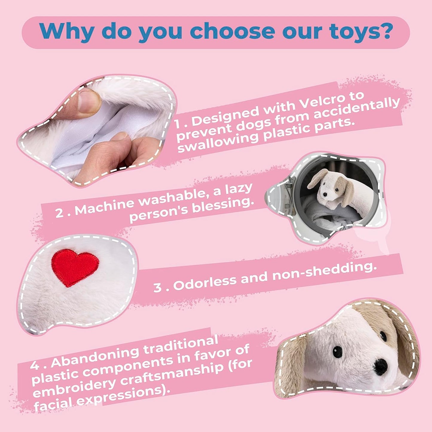 Moropaky Heartbeat Puppy Toy for Dogs, Heartbeat Stuffed Animal for Anxiety Relief Calming Aid, Heartbeat Stuffed Toy for Behavioral Aid Crate Kennel Training, Puppy Essentials White
