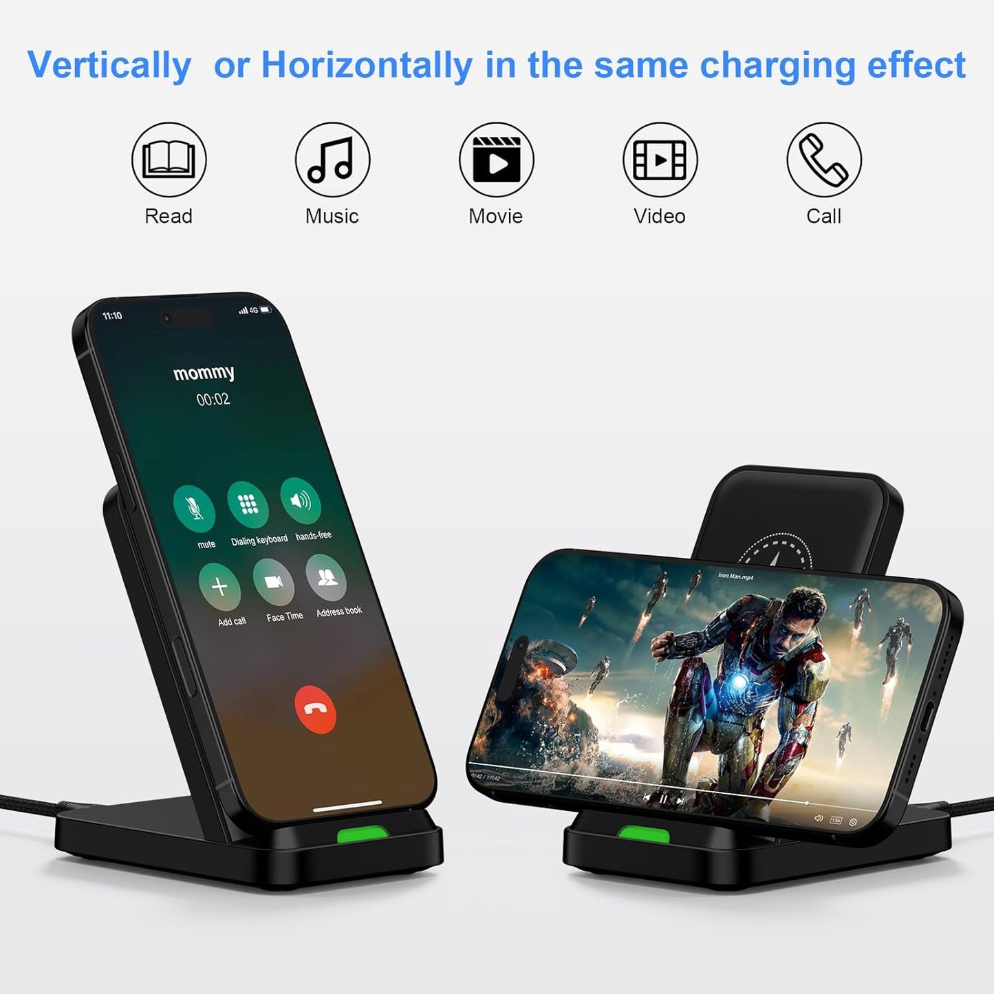 for Google Pixel Wireless Charging Stand for Pixel 10/10 Pro/10 Pro XL/9a/9 Pro/9 Pro XL/8/8 Pro/7/7 Pro/6/6 Pro/5, Android Wireless Phone Charger Fast Charging Station for Samsung S25 Ultra/S24 Plus