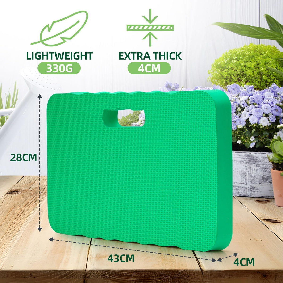 Ohuhu Premium Thick Kneeling Pad, 2-Pack Large Comfortable Gardening Knee Mat with 2 Different Surfaces, Extra Thick Knee Cushion Kneeler for Gardening, Work, Baby Bath, Exercise