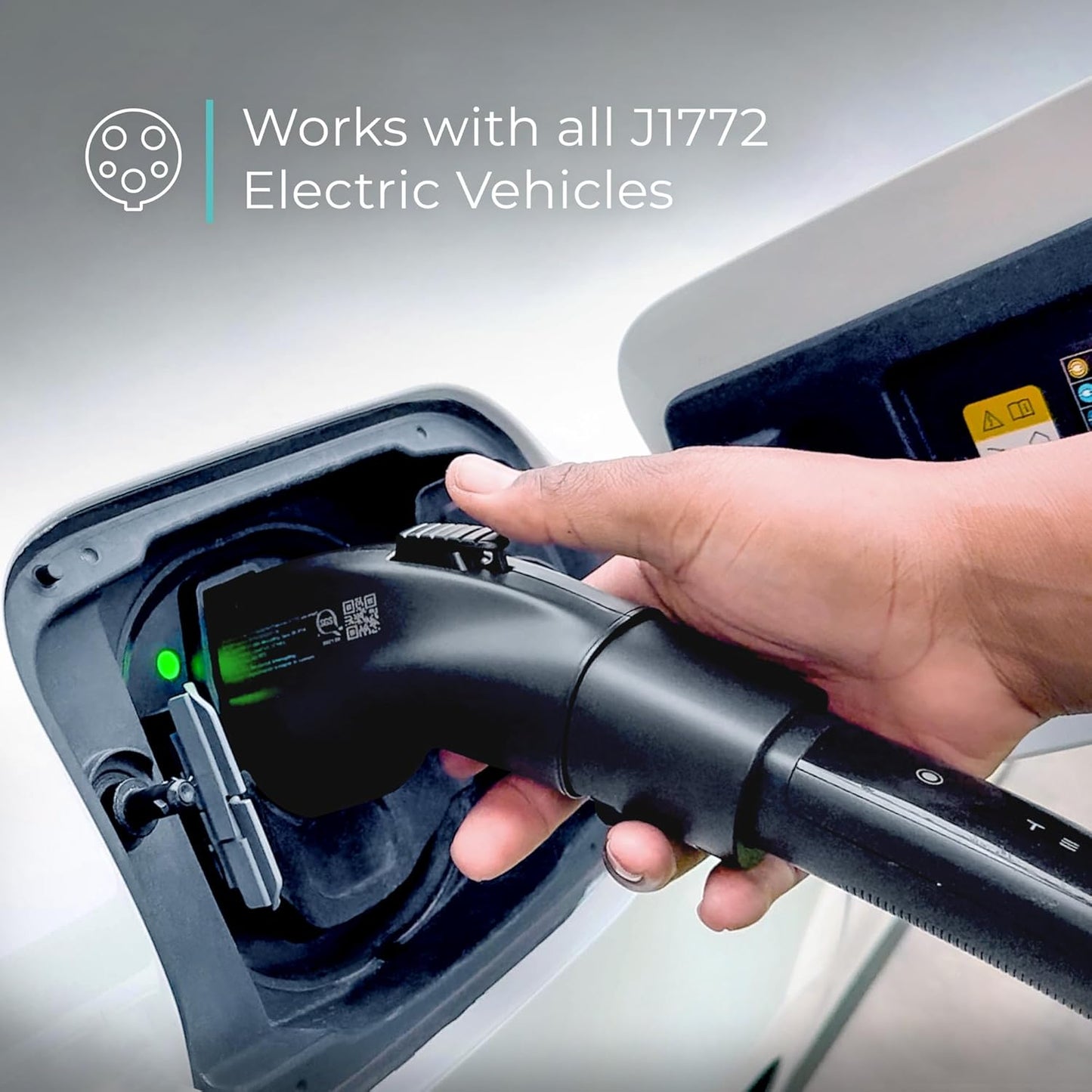 Lectron Tesla to J1772 EV Charging Adapter – NACS Converter, 48 Amp & 240V, Compatible with Tesla High Powered Connectors, Destination Chargers & Mobile Connectors for J1772 Electric Vehicles (Black)