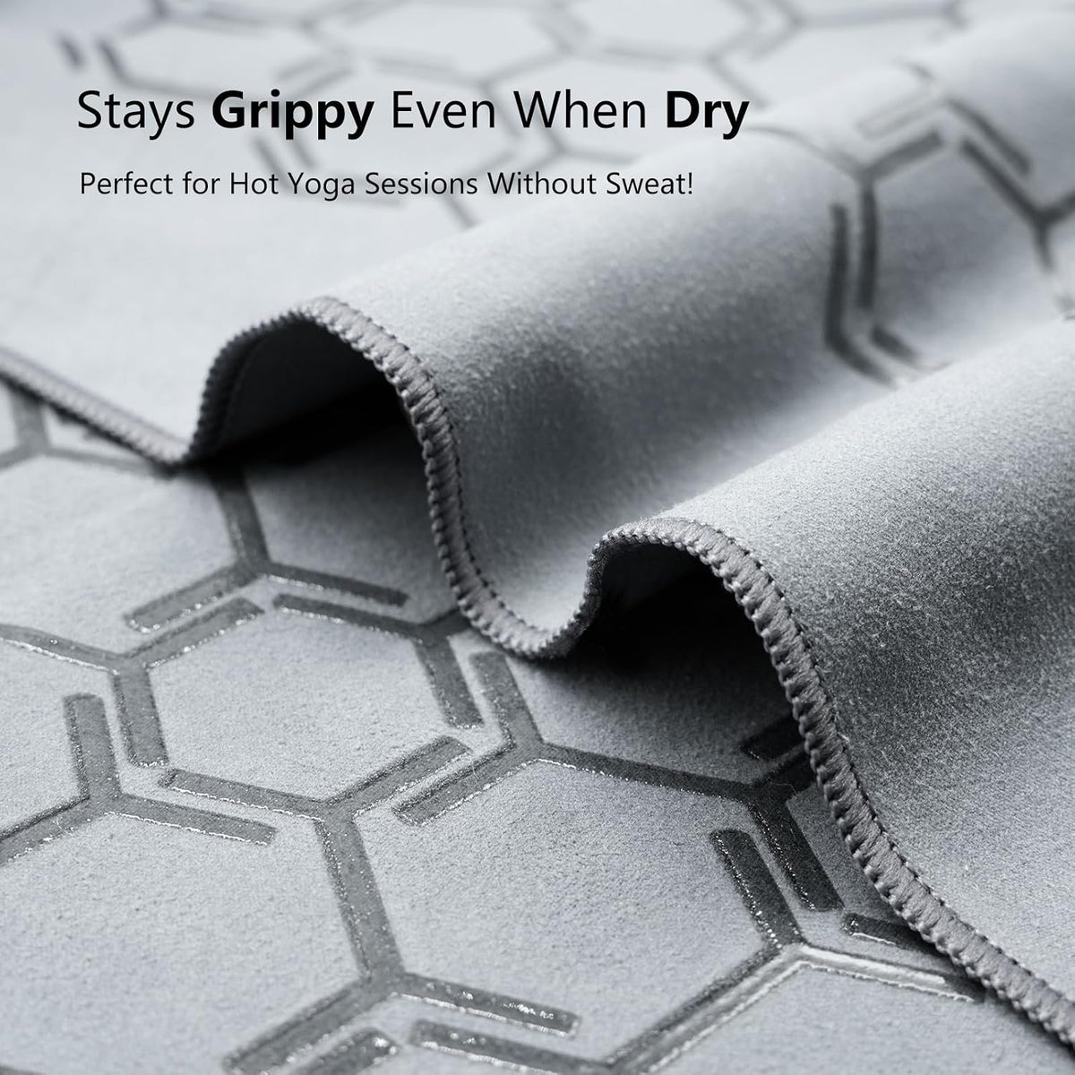 Eunzel Double Sided Silicone Yoga Mat Towel, 72" x 26.5"