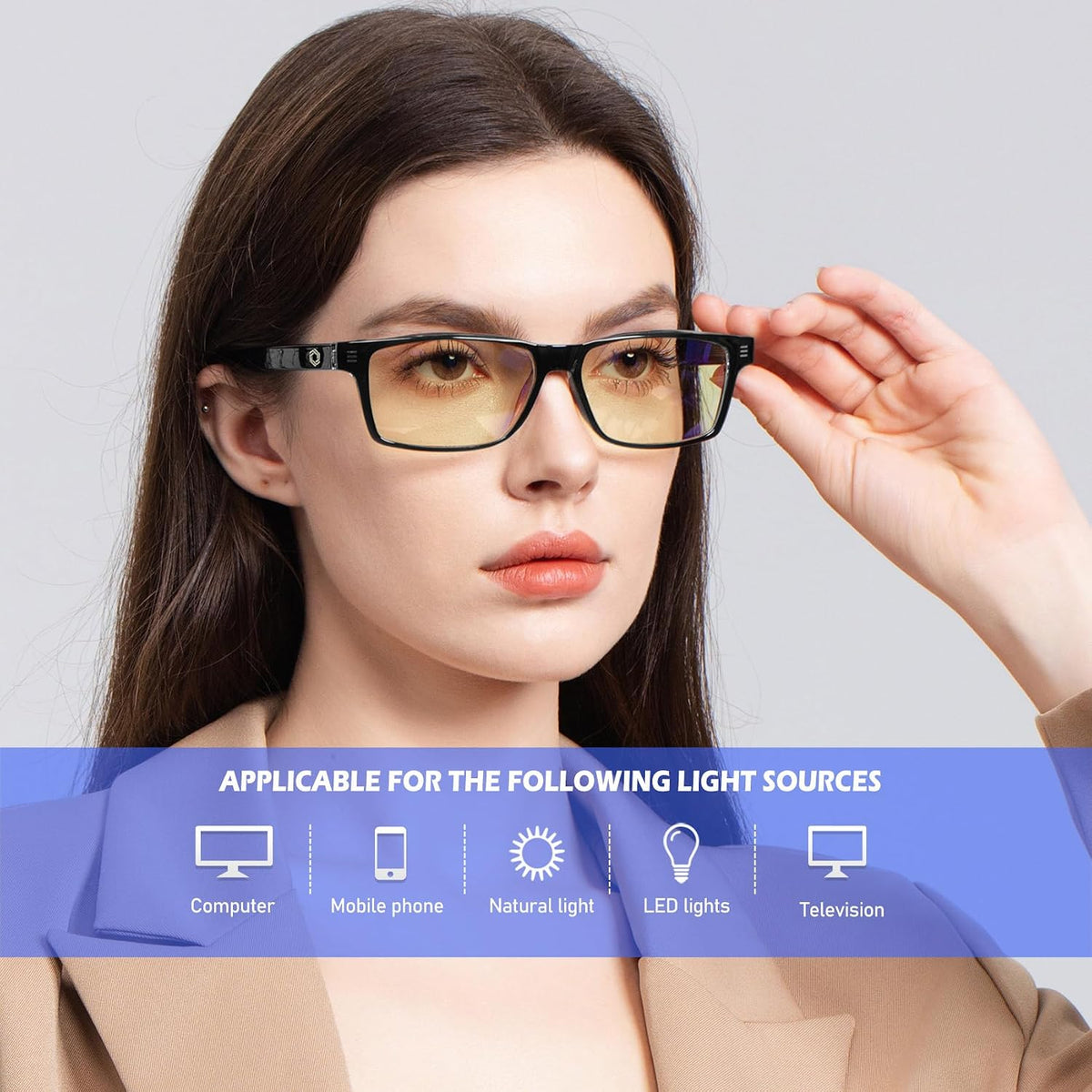 ANYLUV Blue Light Glasses for Sleep, 99.9% Blue Green Light Blocking with Red Lens, Blue Light Glasses