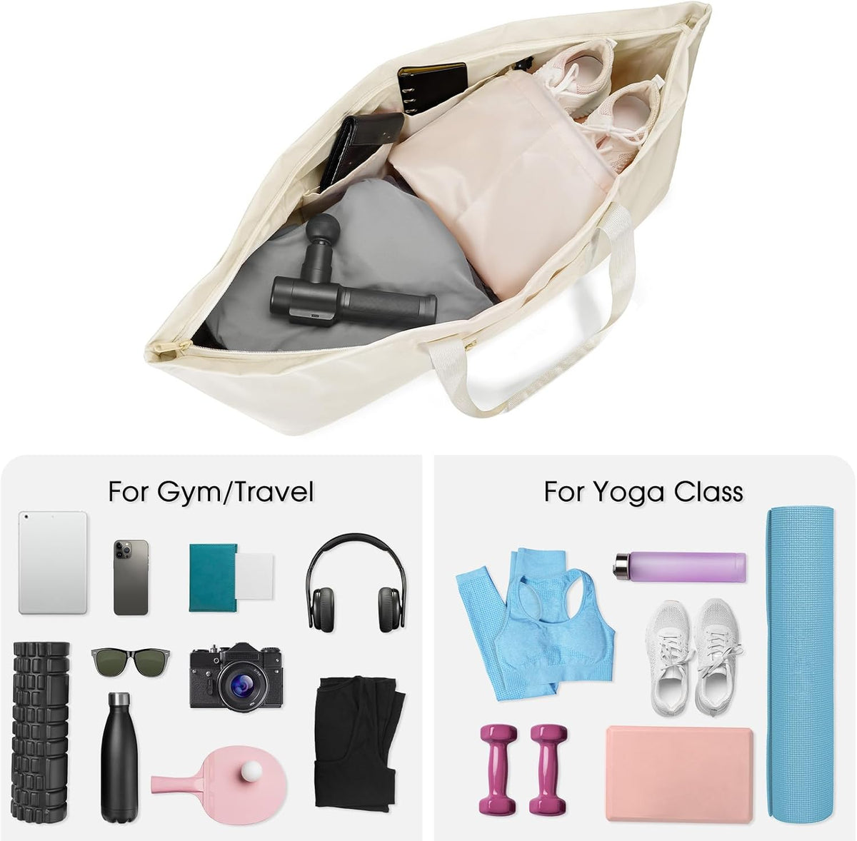 sportsnew Large Yoga Mat Bag Trolley Sleeve Gym Carrier Shoe Bag Wet Pocket