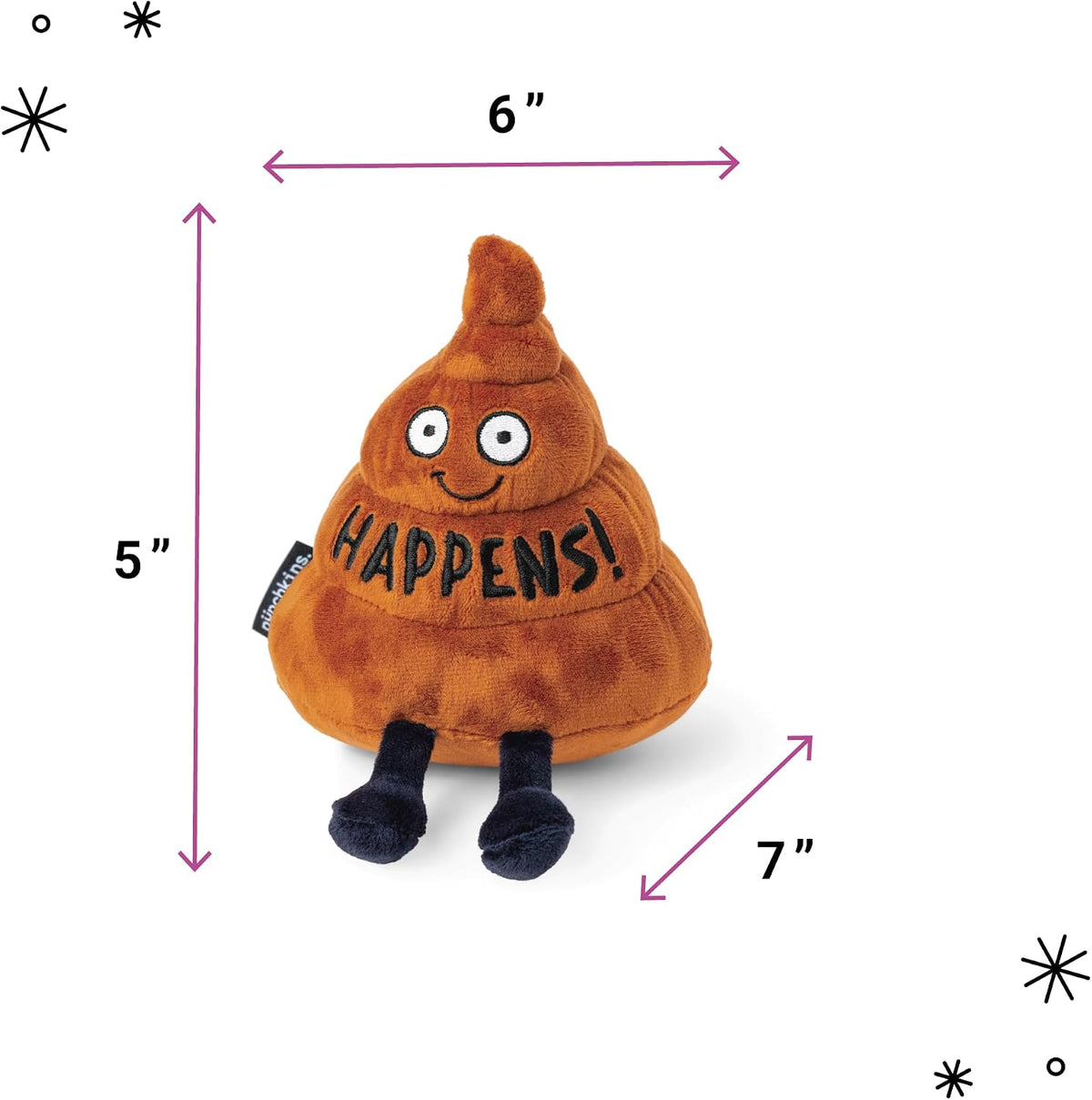 Punchkins Poop Plushie - It Happens Sassy Poop Plush, Funny & Cute Plush Toy for Gifting