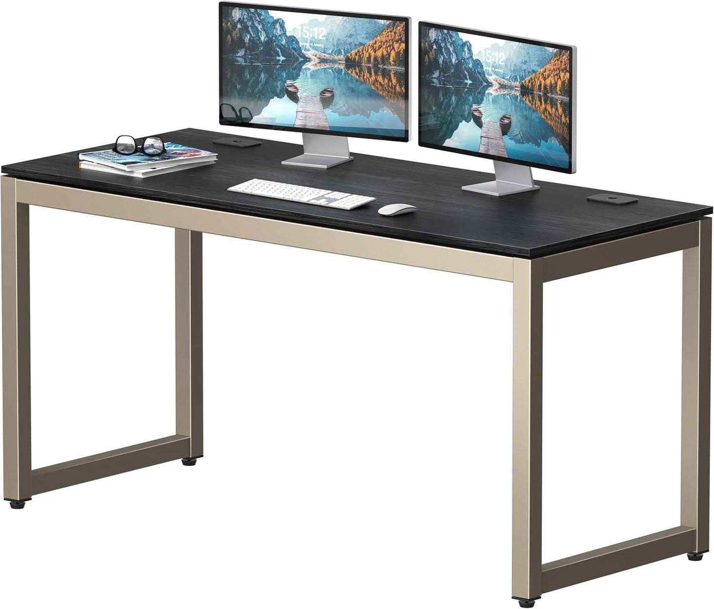 SHW 55-Inch Commercial-Grade Office Computer Desk, Espresso