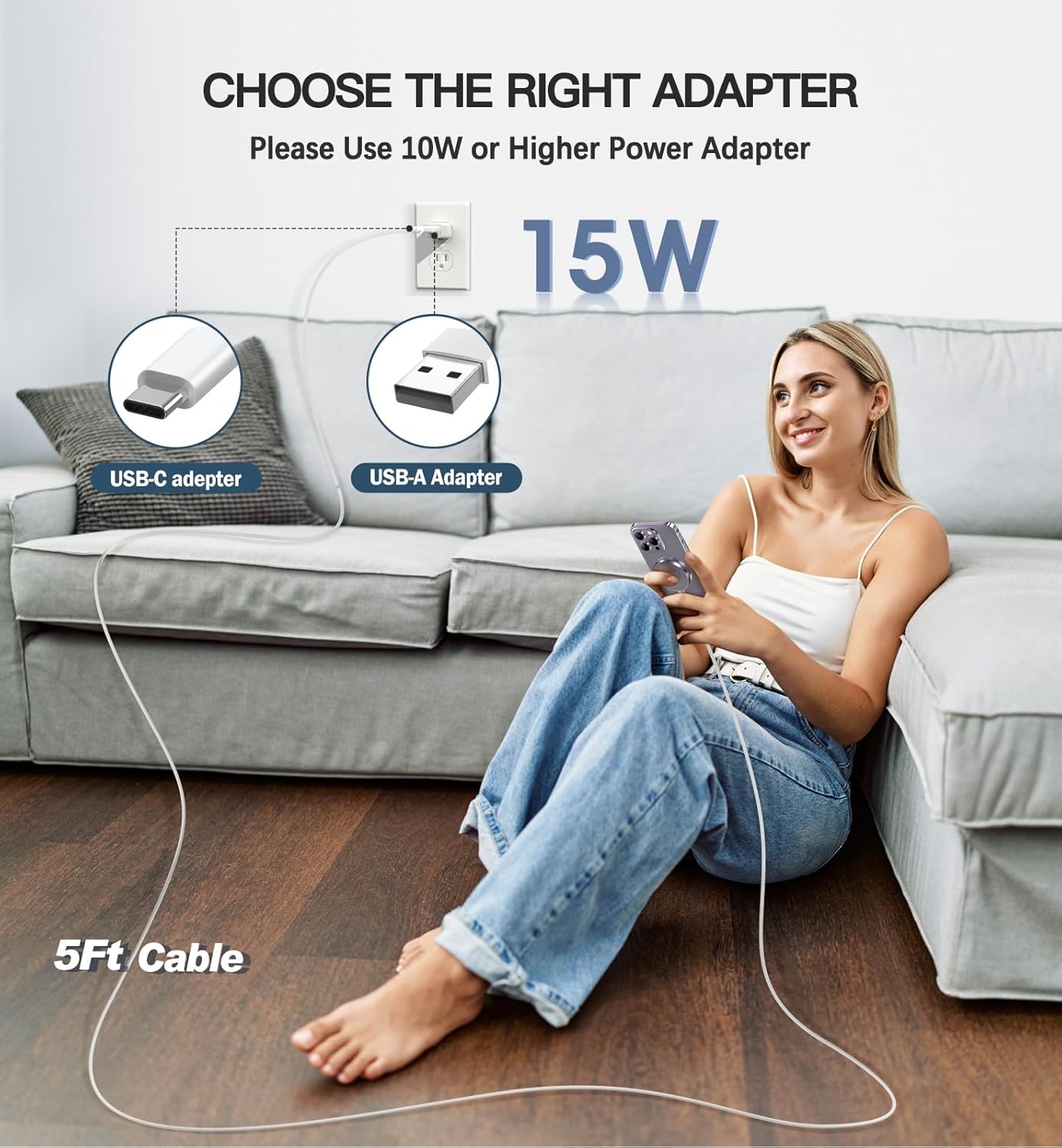Magnetic Wireless Charger 15W Fast Mag Safe Charger for Cell iPhone 17 Pro Max/17 Pro/17 Air/17/16/15/14/13/12 Series 2 Pack Charging Pad for AirPods 3/2/Pro 2/Pro Original Replacement
