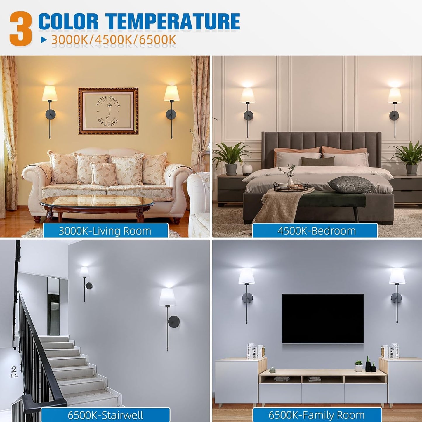NIORSUN Battery Operated Wall Sconce Set of 2,Black Rechargeable Wall Lights with 10400mAh Dimmable Bulbs and Remote,10 Colors Wireless Wall Lamps for Bedroom Living Room Hallway Decor