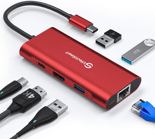 UtechSmart USB C Hub for MacBook Pro/Air, Chromebook, Dell XPS & HP