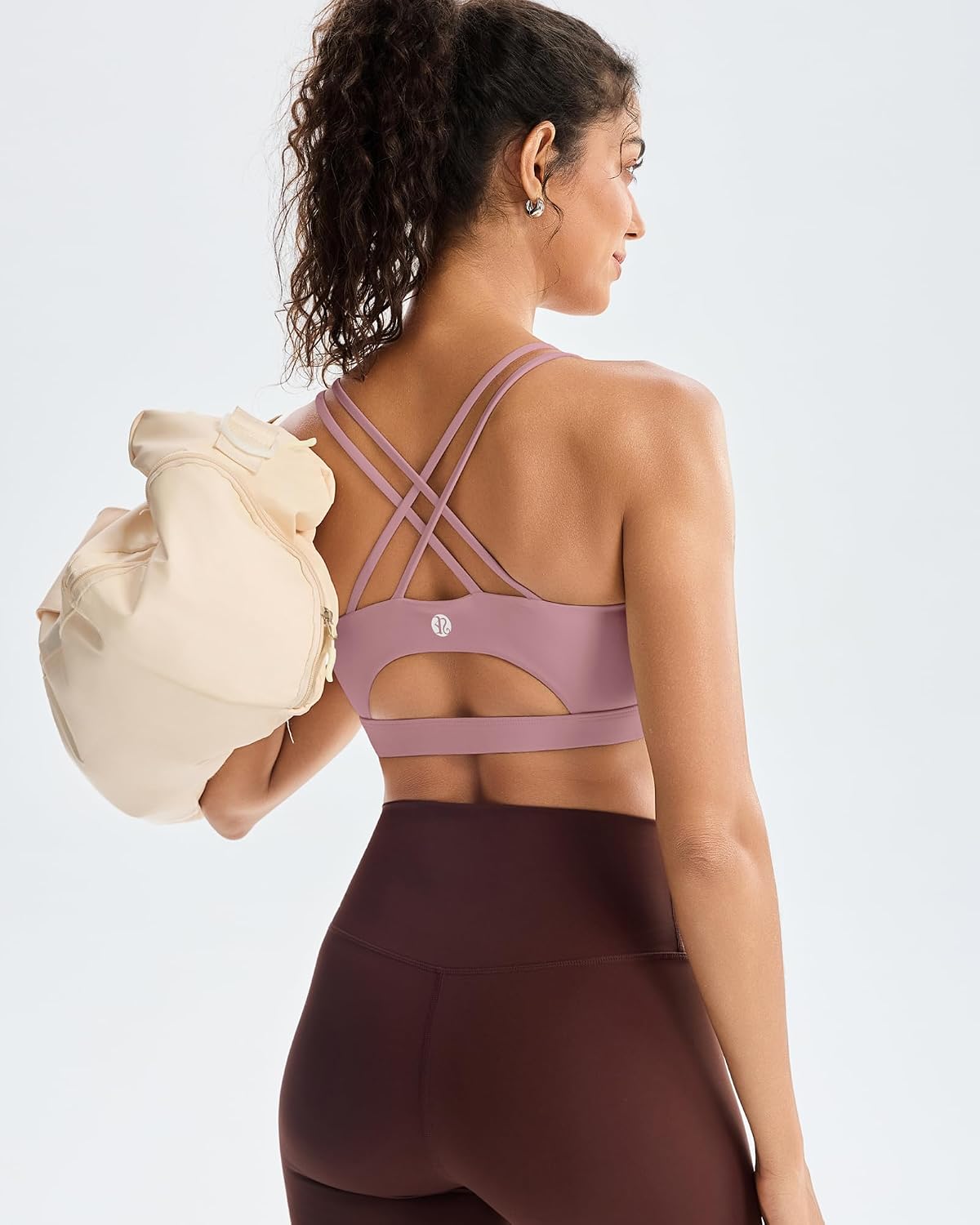 RUNNING GIRL Sports Bras for Women,Padded Sports Bra Tank Top Sexy Crisscross Back High Impact Longline Workout Yoga Bra