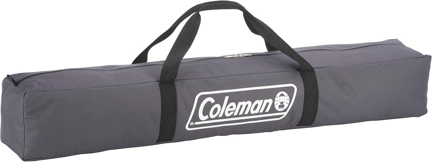 Coleman Pack-Away Big ‘n Tall Camping Cot with Removable Side Table, Extra Wide Cot Fits Adults up to 6ft 6in or 300lbs, Carry Bag Included