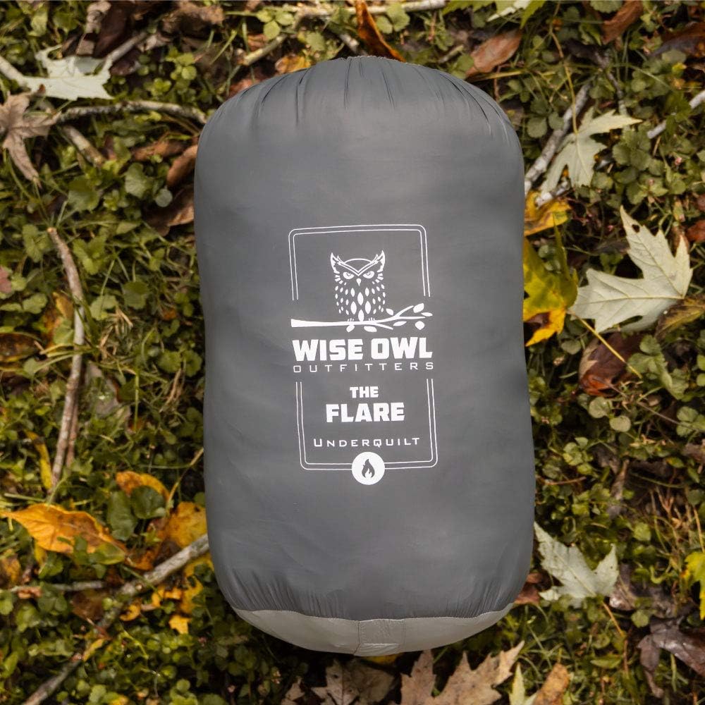Wise Owl Outfitters Hammock Underquilt – Insulated Camping Quilt for Warm Sleeping – Fits Under Hammocks – Ultralight, Water-Resistant & Packable