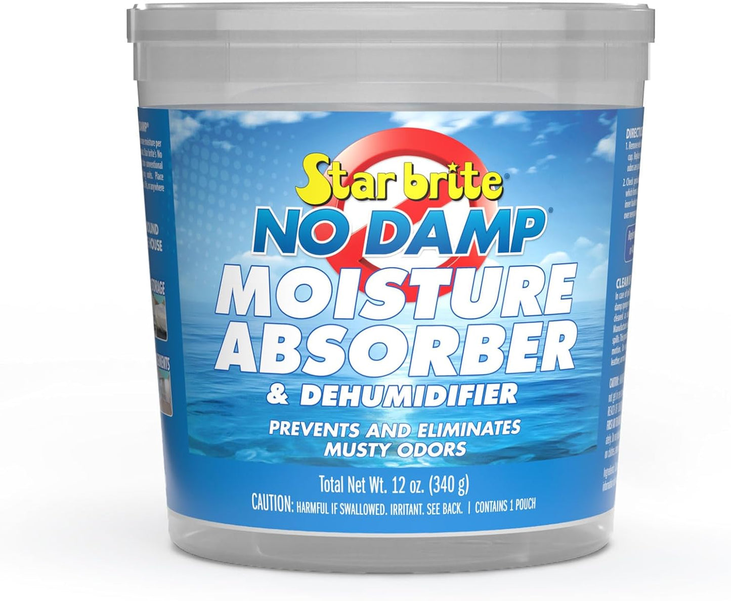 STAR BRITE No Damp Moisture Absorber & Dehumidifier Hanging Bag - Simple, Portable, Humidity Control for Boats, RVs, Seasonal Homes & More - Prevent Odor & Moisture Damage - 16 OZ (085470)