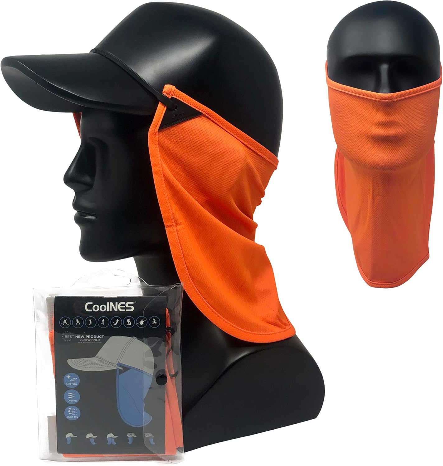 CoolNES - UV Sun Protection Neck Drape Adjustable Multifunctional 2 in 1 Face Covering for Outdoor Fishing - Unisex