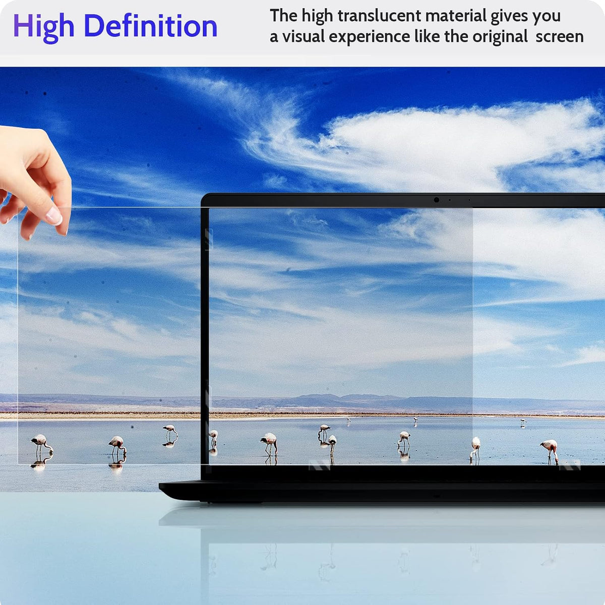 Peslv 15.6 Inch Laptop Privacy Screen Compatible with Lenovo Hp Dell Acer Asus Thinkpad Envy Xps Computer 16:10 Aspect, Removable Anti Glare Blue Light Filter Protector, 15" Monitor Security Shield