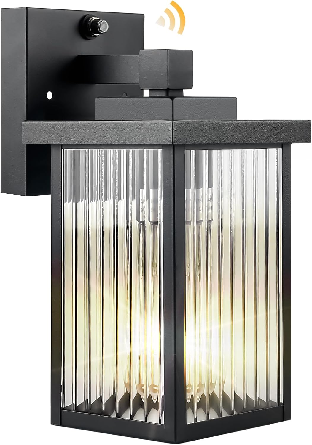 Dusk to Dawn Outdoor Wall Light Fixture, Waterproof Exterior Porch Light with Tempered Glass, Wall Lantern for House Front Door Garage Patio