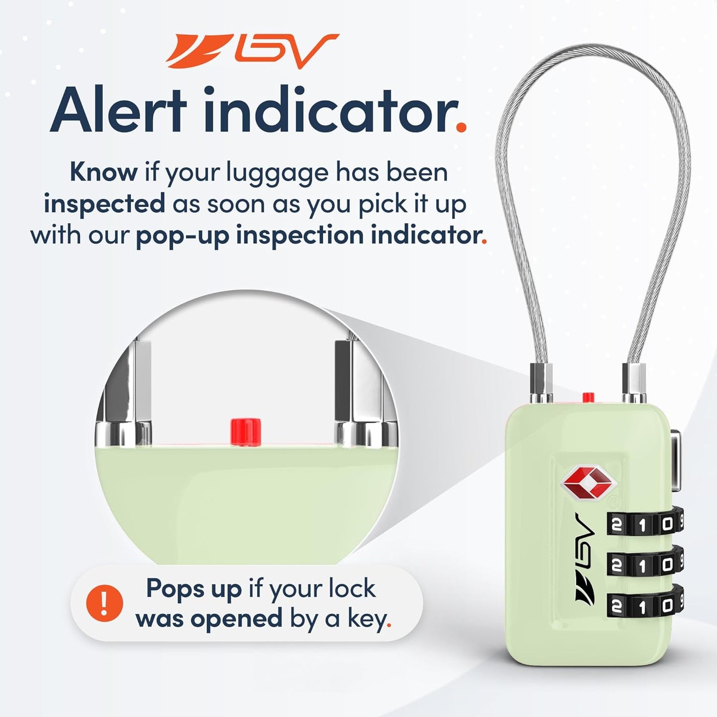 TSA Accepted Luggage Travel Lock, Set-Your-Own Combination Lock for School Gym Locker, Luggage Suitcase Baggage Locks, Filing Cabinets, Toolbox, Case (Mint Green, 2 Pack)