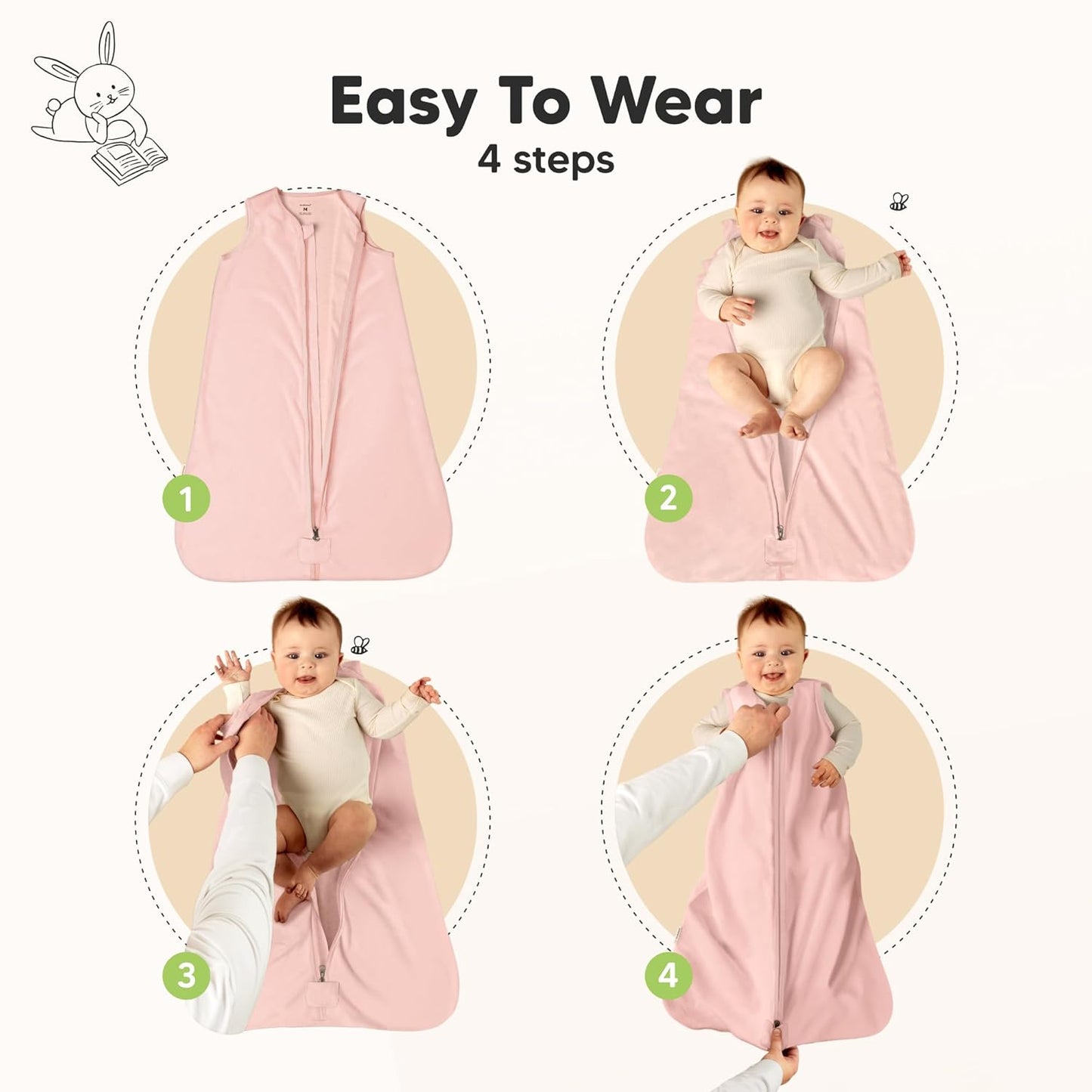 2-Pack Baby Sleep Sacks, Zipper Wearable Blanket-0.5TOG Organic Cotton,Lightweight,Soft Cozy Toddler Sleeping Sack 6-12 months,Easy to Wear Large Newborn Transition Swaddles Sleepsacks(Butterflies, M)