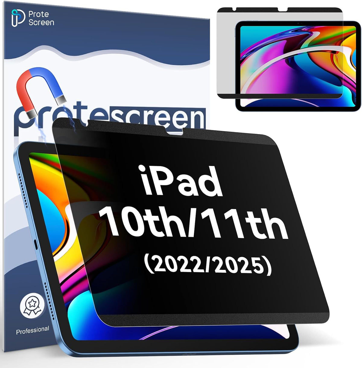 Privacy Screen Protector Compatible with MacBook Air 13.6 Inch (2022-2026), Easy On/Off Removable Anti Spy Blue Light Glare Shield Film Laptop Privacy Filter for Apple Mac Air 13" M2 (A2681 A3113 A3240 A3449)