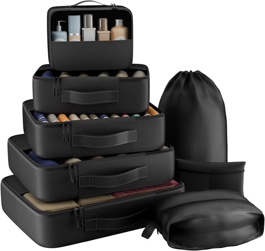 8 Set Packing Cubes for Travel,Luggage Organizers for Travel Accessories