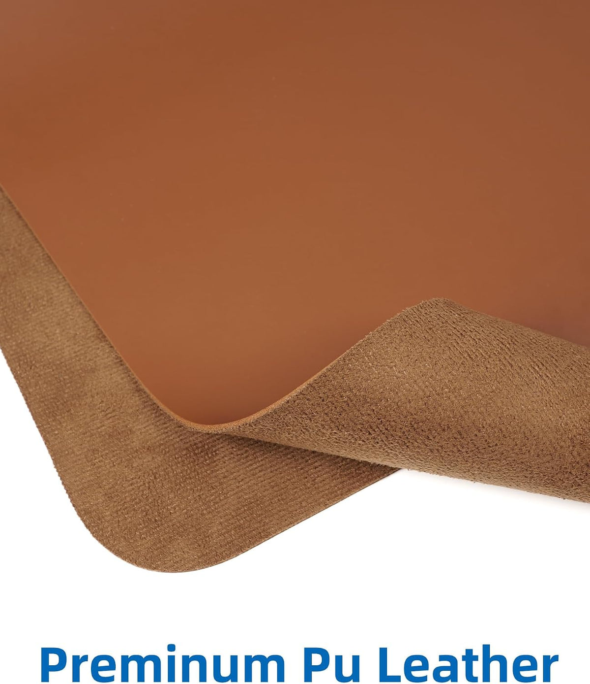 Leather Desk Pad Protector,Mouse Pad,Office Desk Mat, Non-Slip PU Leather Desk Blotter,Large Desk mat,Waterproof Keyboard mat for Office/Home/Decor (Brown,48" x 24")