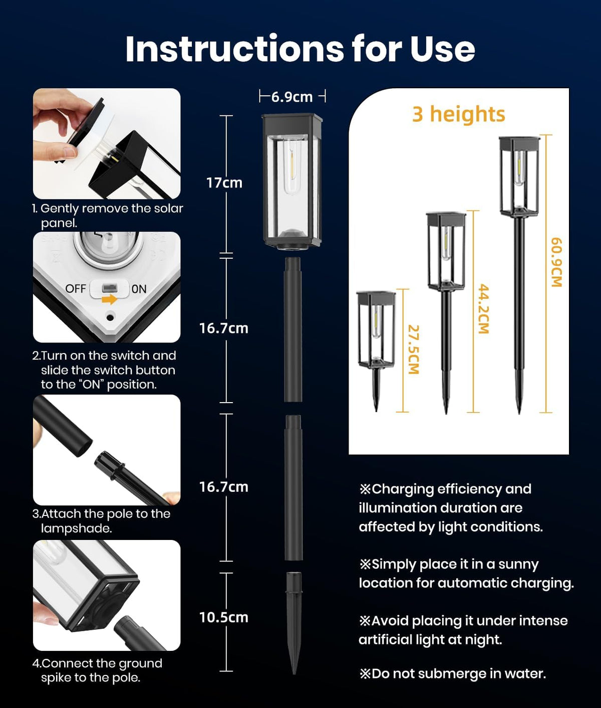 SUPER BRIGHT Solar Pathway Lights Outdoor, 8 Pack Solar Lights Outdoor, Auto On/Off, IP65 Waterproof Solar Garden Lights Solar Powered Landscape Lighting for Yard Patio Walkway Driveway Pathway