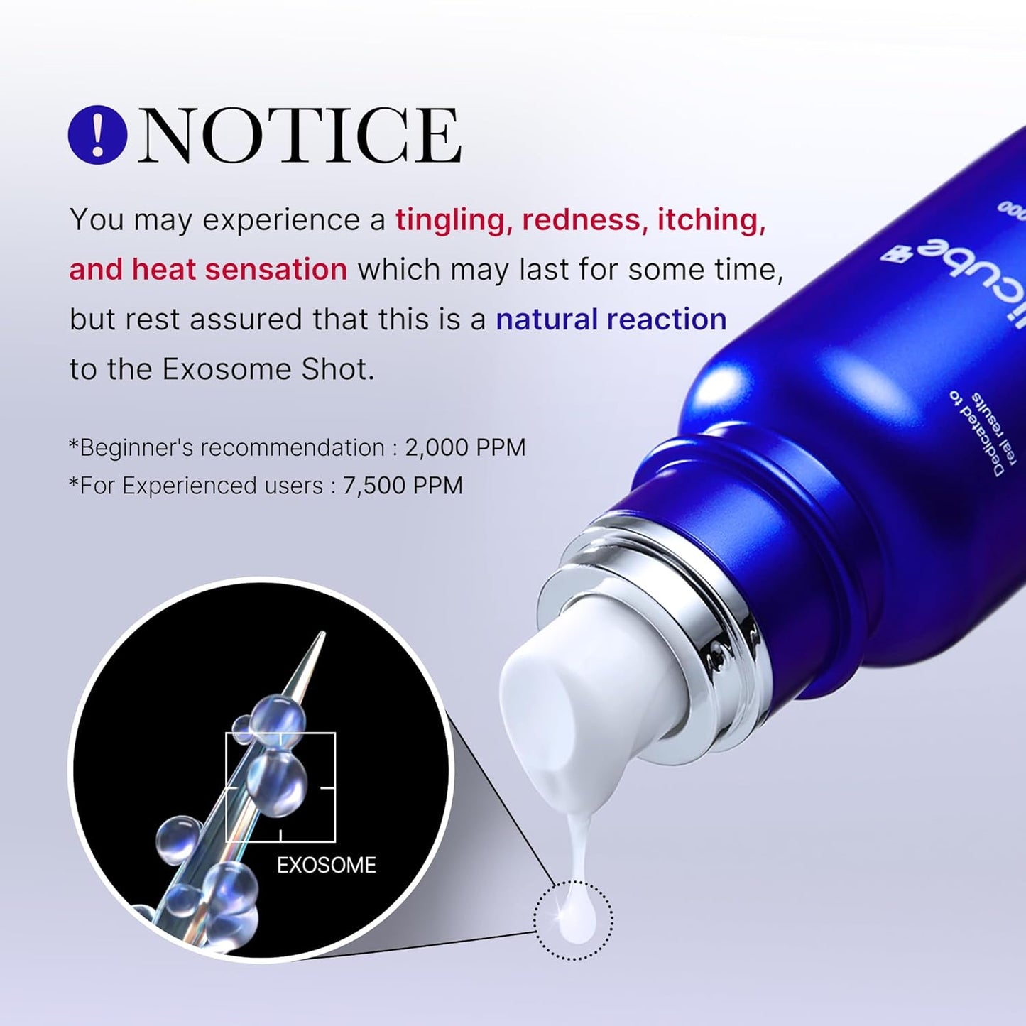 medicube Exosome Shot Zero 7,500 PPM Spicule Facial Serum | Liquid Skin Booster Serum | Exosome, AHA+BHA+PHA | Pore Care, Dead Skin Cells, Skin Texture | Korean Skincare, 1.01 fl.oz