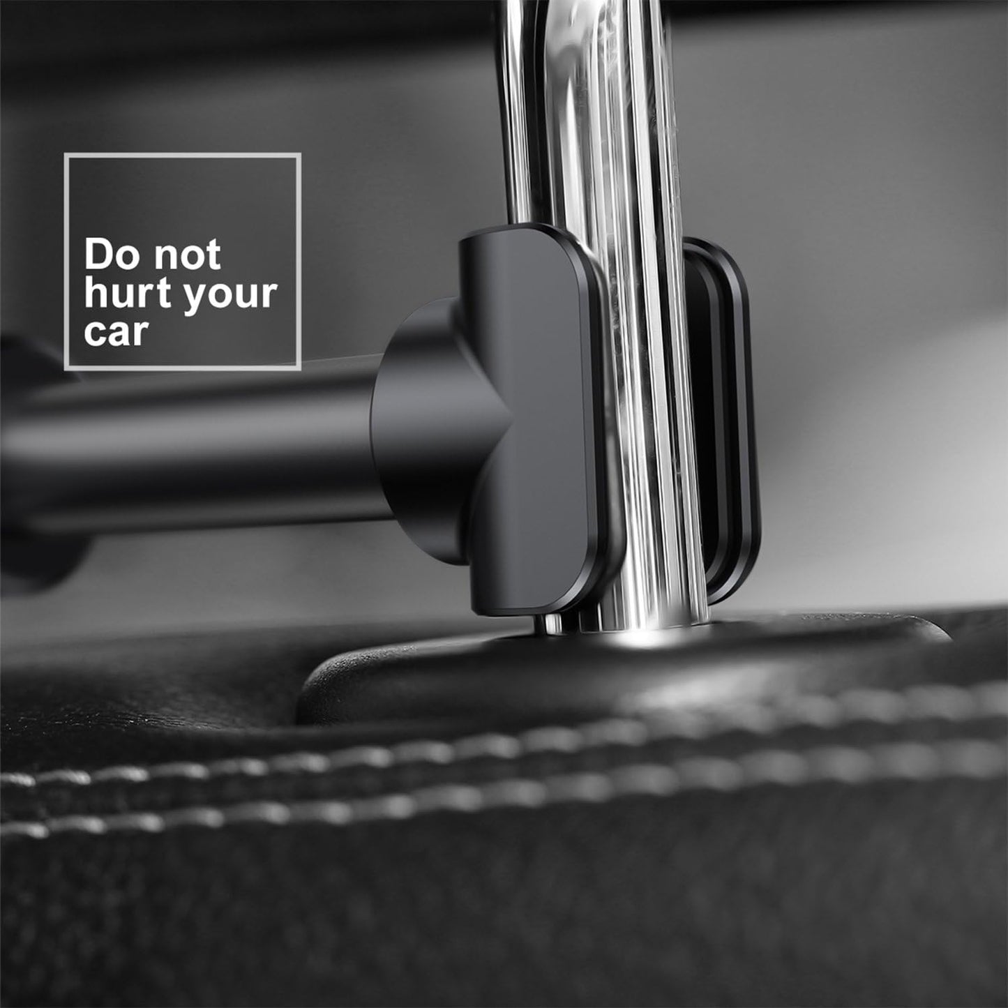 FYOUNG Car Headrest Mount Compatible with Switch 2 Model 2025/OLED/Switch, Adjustable Car Holder Compatible with iPhone/iPad and Other Devices (4"-11")-Black